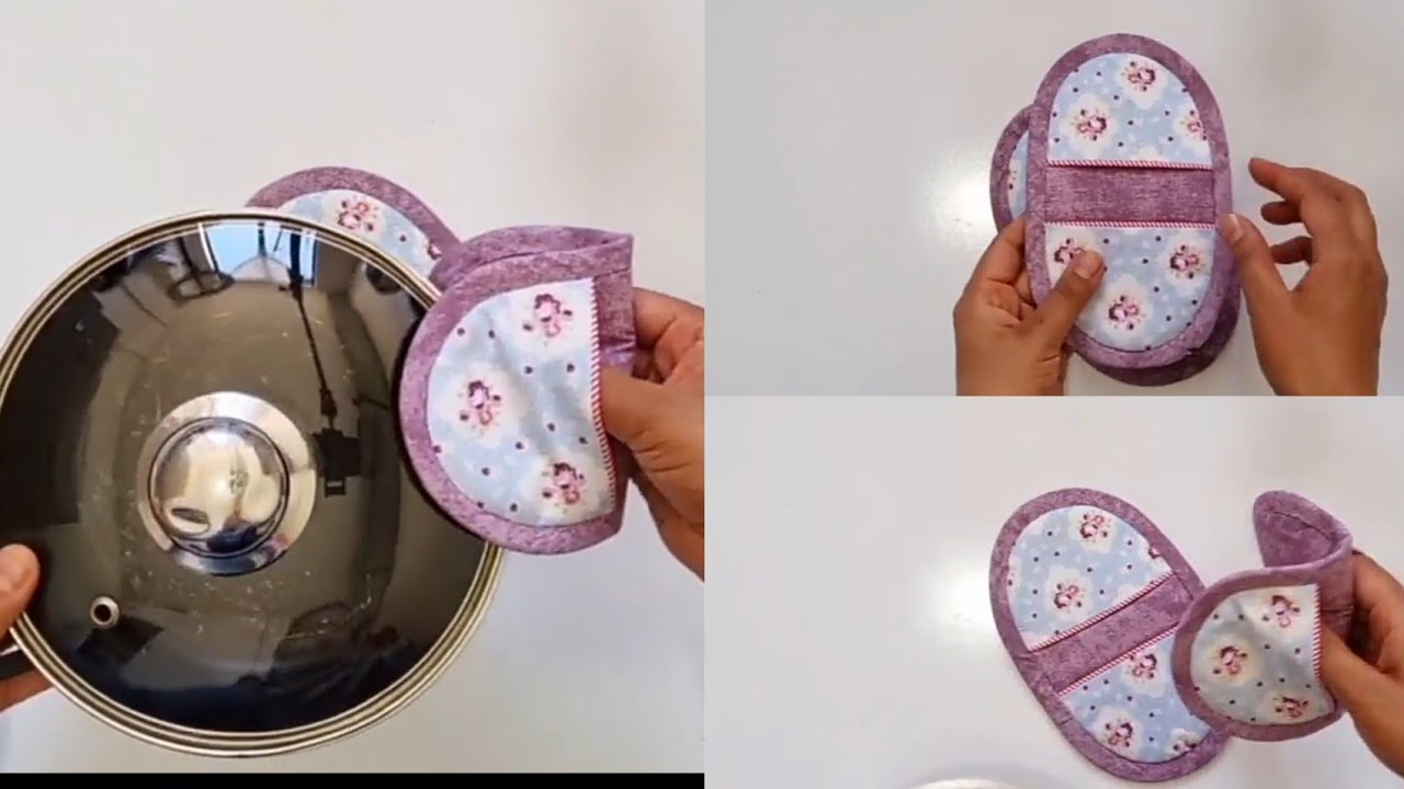 فكرة جميلة ✨طريقة تفصيل ✂️ وخياطة إكسسوارات المطبخ