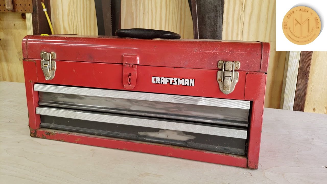 Vintage Two-Drawer Craftsman Toolbox Restoration