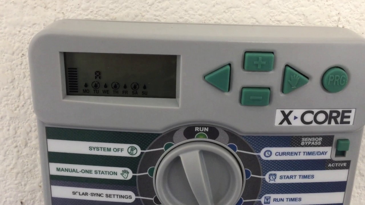 Setting a Hunter XCore Sprinkler timer