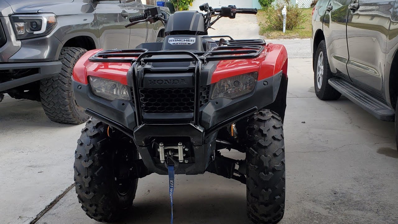 ATV Valve Adjustment and Oil Change Honda Rancher 420