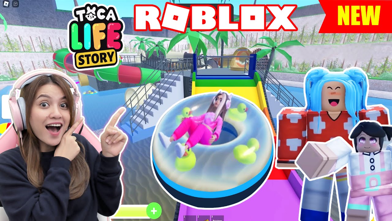 MAIN SELUNCURAN DI WATERPARK TOCA LIFE STORY VERSI ROBLOX!! SERUU BANGET!! [ROBLOX INDONESIA]