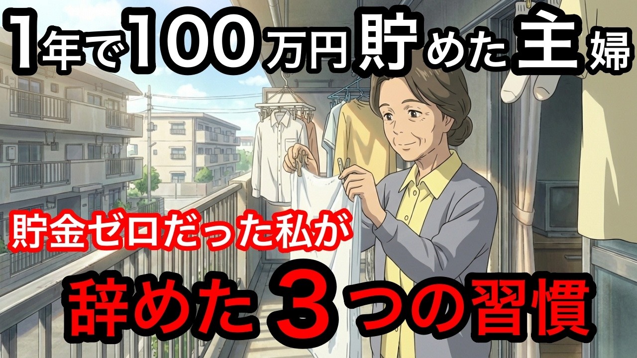 57歳【貯金ゼロ】1年で100万円貯めた、秘密の３つの習慣
