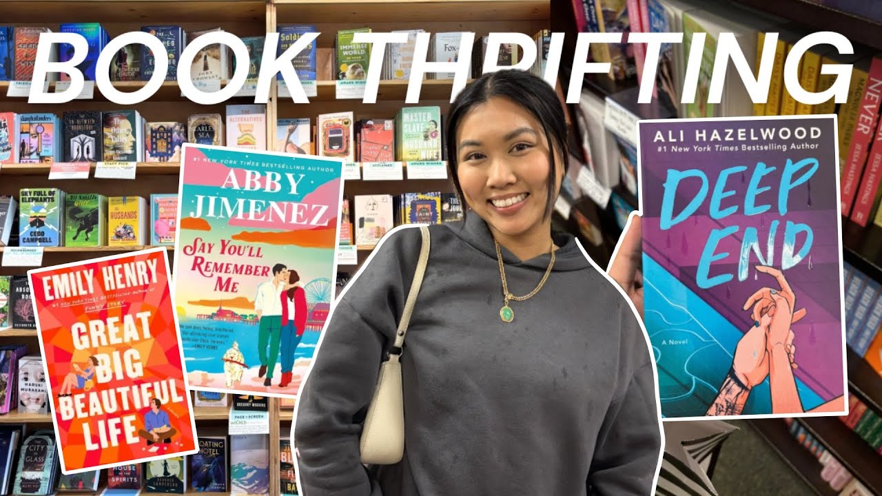 MINI BOOK THRIFTING VLOG: summer romances, young adult books + more!