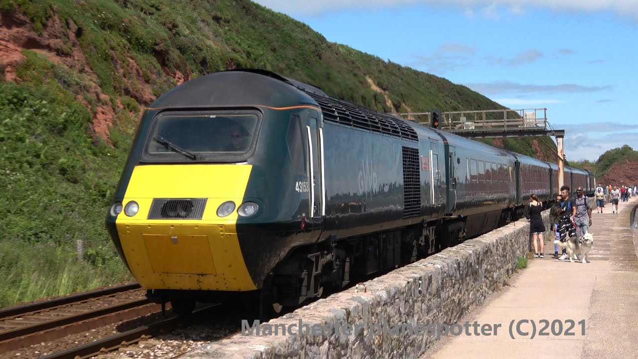 (4K) Train Spotting At Exeter St Davids + Plymouth + Dawish Sea Wall And Dawlish Redrock On 03/07/21