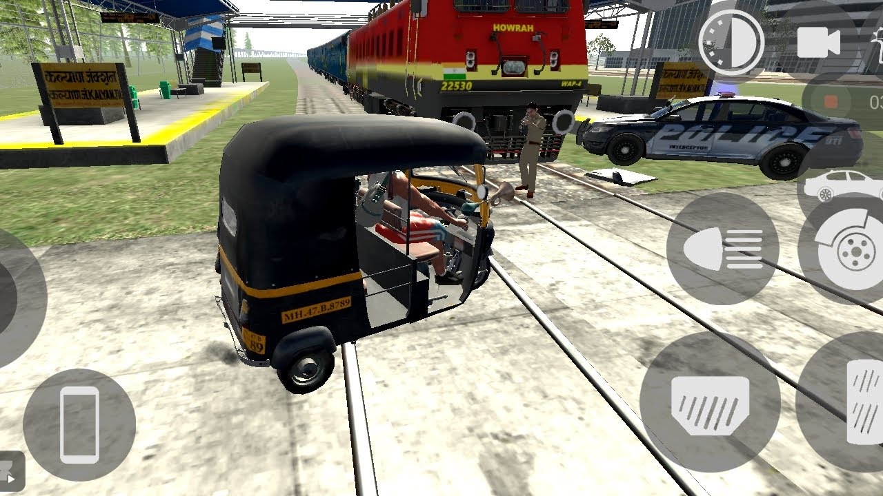 Auto vs Train 😱 Indian Bikes Driving 3D Funny Accident |