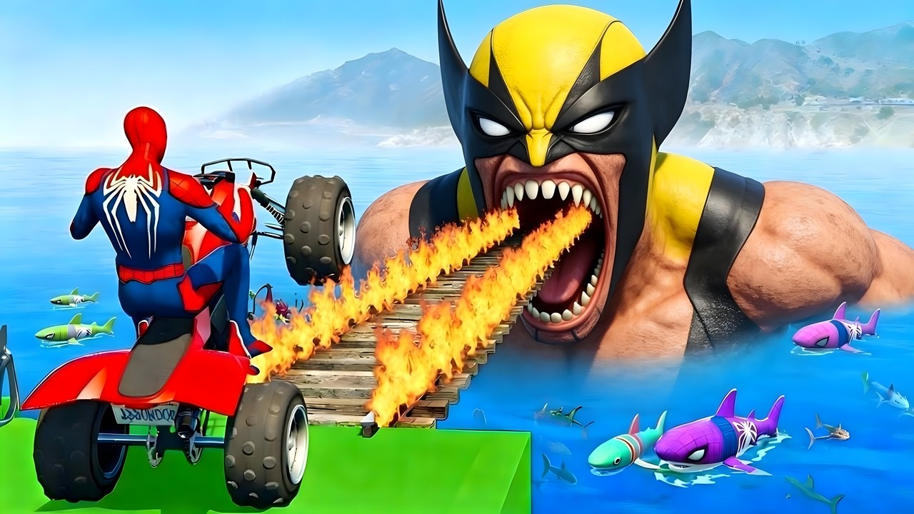 SPIDER-MAN Rescue WOLVERINE vs RUMI funny games | GTA 5 Epic Superhero Challenge