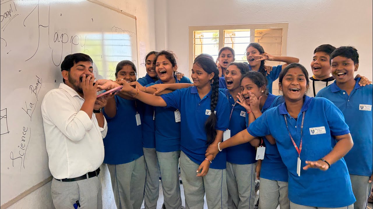 Class 9 Surprise Birthday Party for Science Sir 🎉 | School Vlog