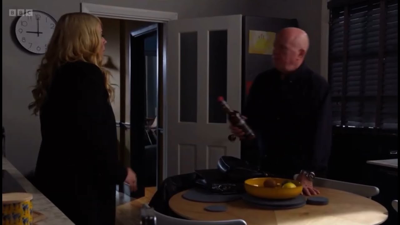 Eastenders Phil tells Sharon that Nicola gave him a bottle of alcohol but he didn’t drink any of it