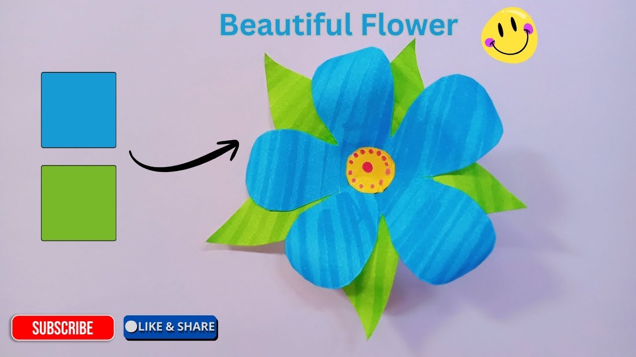 Easy stunning flower 😲👍🏼💯 || Try it now 👍🏼|| how to make paper flower 🌼🌺#papercraft#diy 