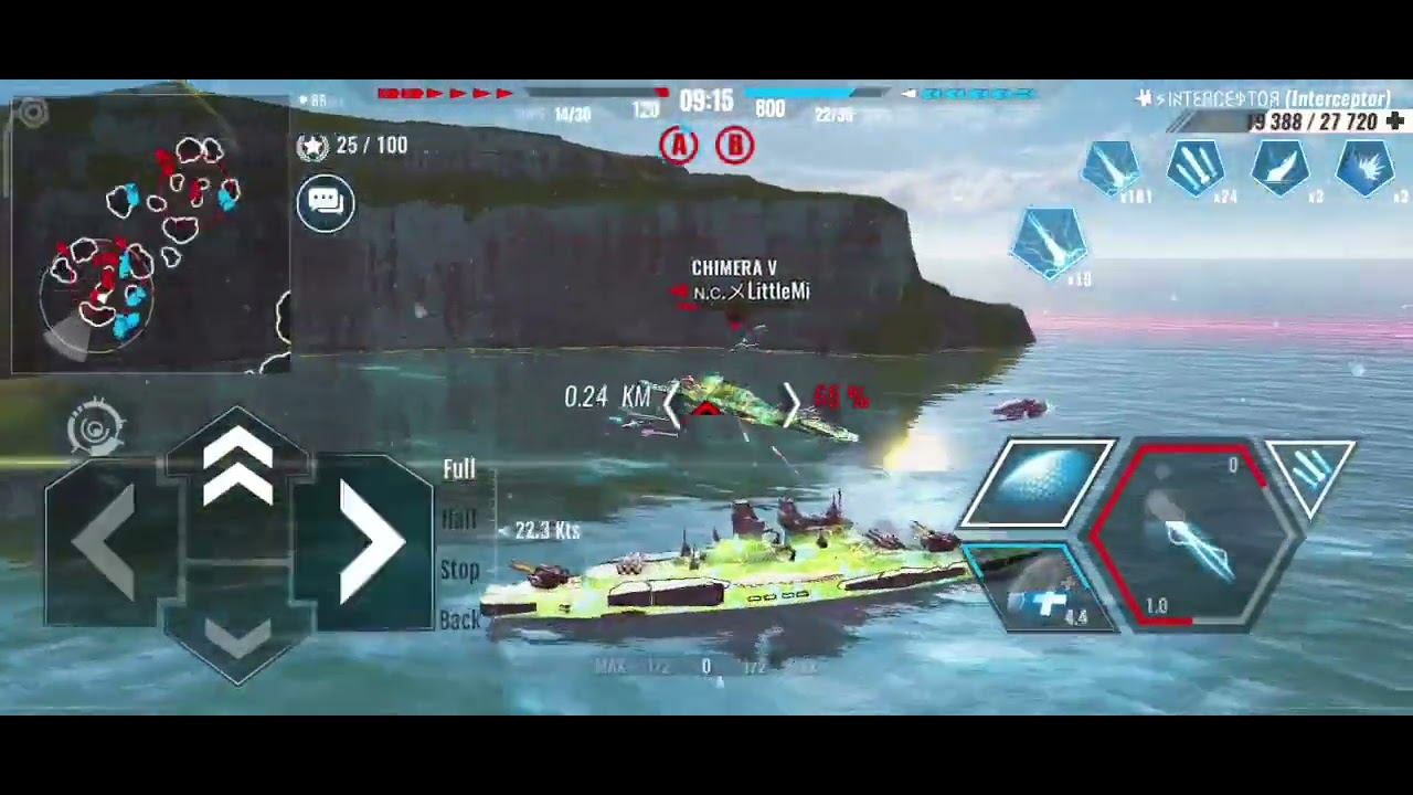 HaloWarrior, ɴ.ᴄ.メLittleMi - Interceptor, Gameplay Pacific Warships
