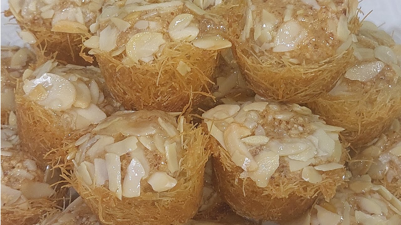 حلويات عيد الأضحى المبارك حلوى ليزاموندين بالقطايف والكاوكاو اقتصادية و بنينة وباهية🥰🥰🥰