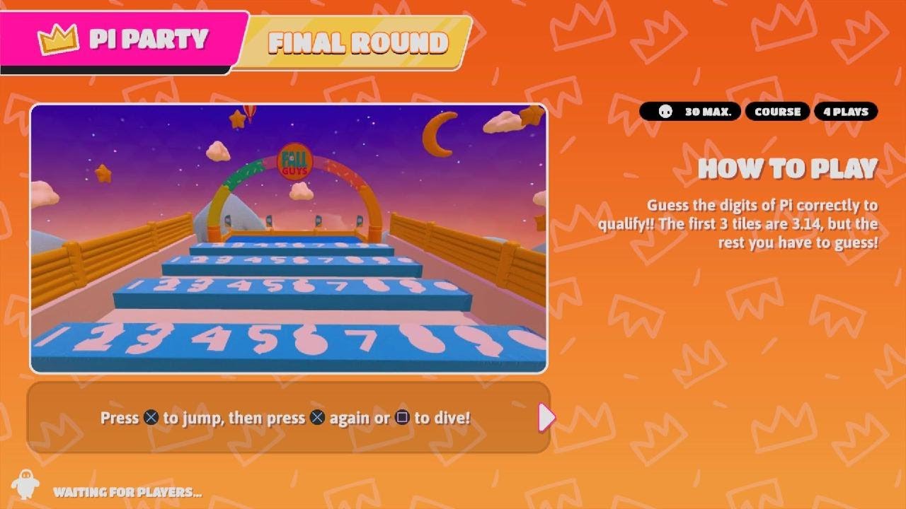 PS's Fall Guys Creative Levels #8: Pi Party #fallguyscreative