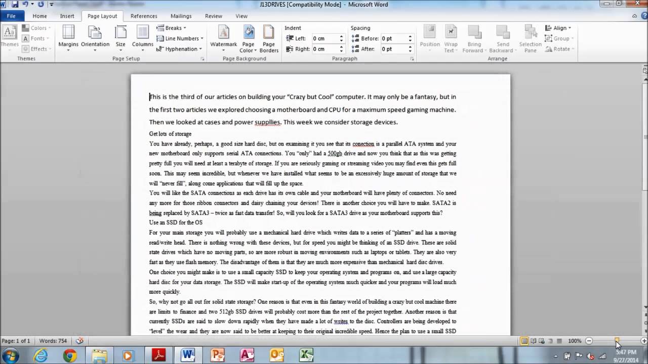 IGCSE ICT | MS Word | Paper 2 | 2013 | May/June