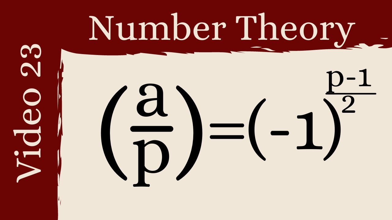 Quadratic Reciprocity proof -- Number Theory 23