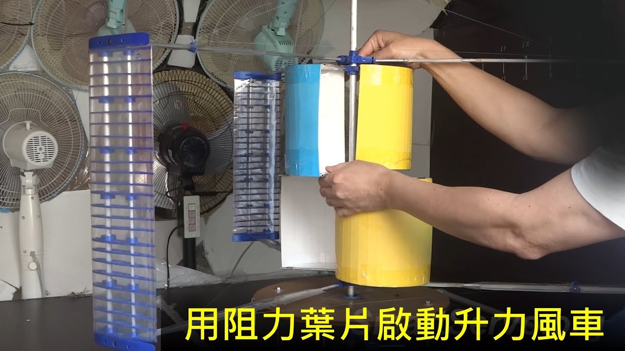 用阻力葉片啟動升力風車 - 單層好還是雙層好？