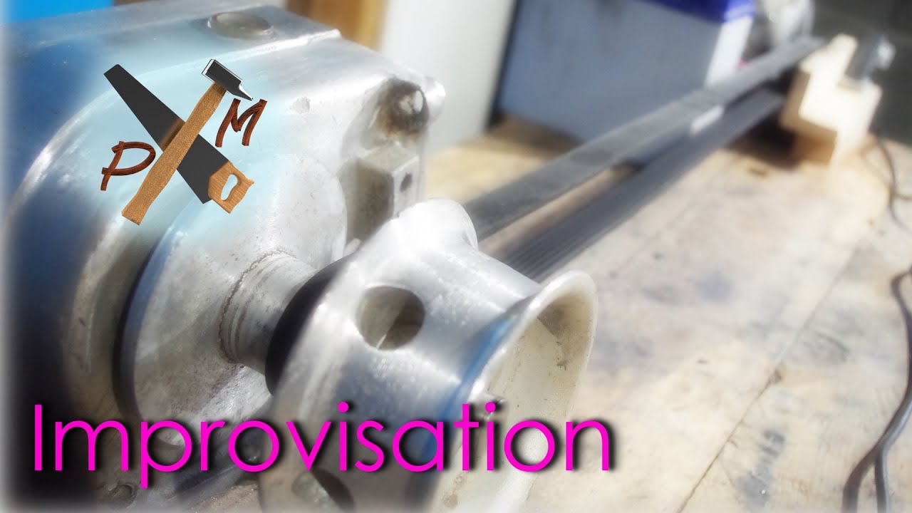 Motorisation improvisée pour poncer et polir de l'aluminium PMbricoleur