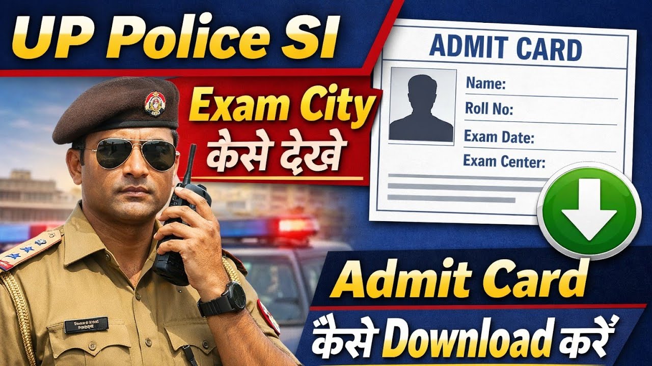 UP Police SI Exam City Kaise Check Karen | up Police SI Admit Card 2026 Kaise Download Kare #police