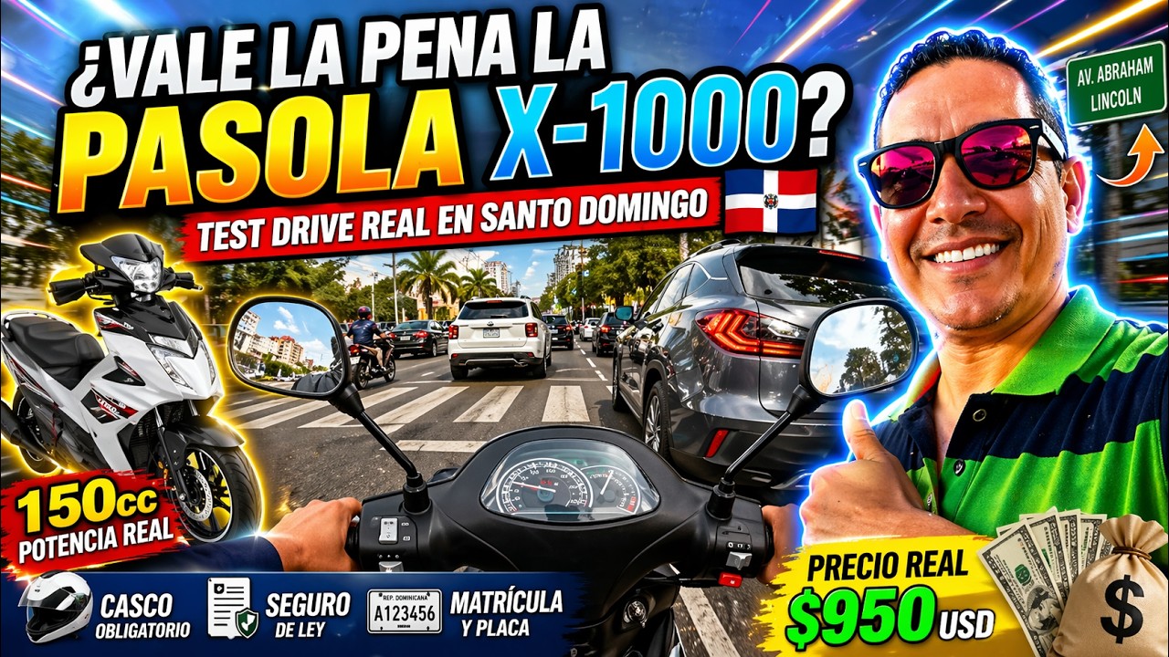 TEST DRIVE EN PASOLA  X-1000 - 150CC 🏍 AV. CORREA Y CIDRON HASTA ENSANCHE NACO NO LO DEJES DE VER!!💪