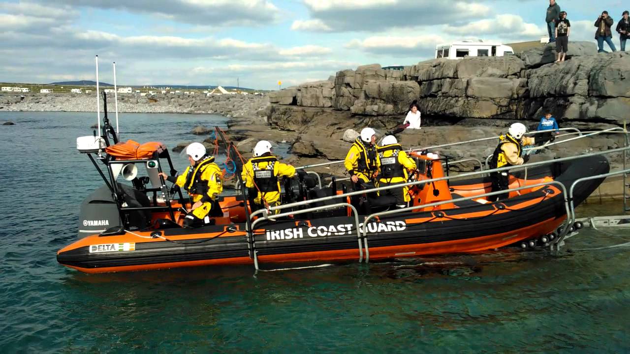 Doolin Coastguard launch and dolphin at Doolin pier.mp4