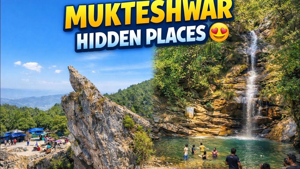 Mukteshwar Hidden Places 😍 | Chauli Ki Jali & Bhalu Waterfall | Mukteshwar Trip From Haldwani Part 2