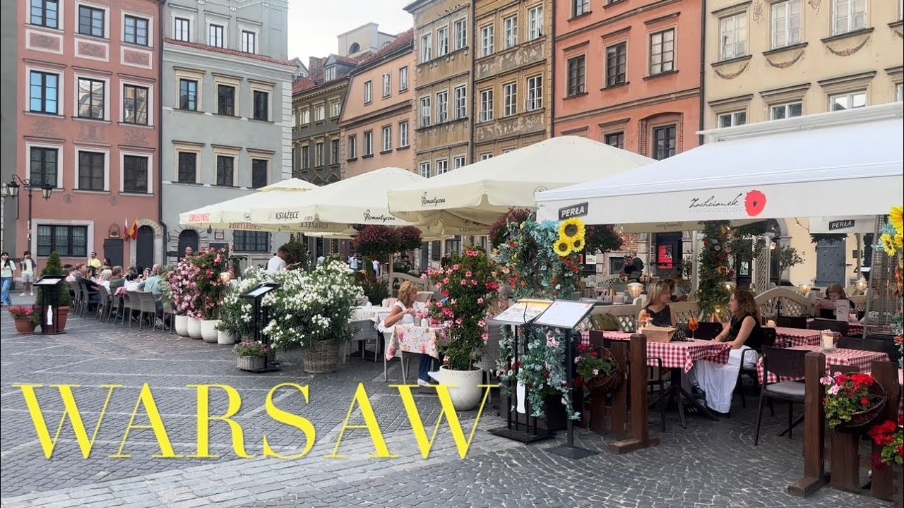 SUMMER IN WARSAW ☀️|Old Town Walk 4K #travel #walkthrough #beautiful 