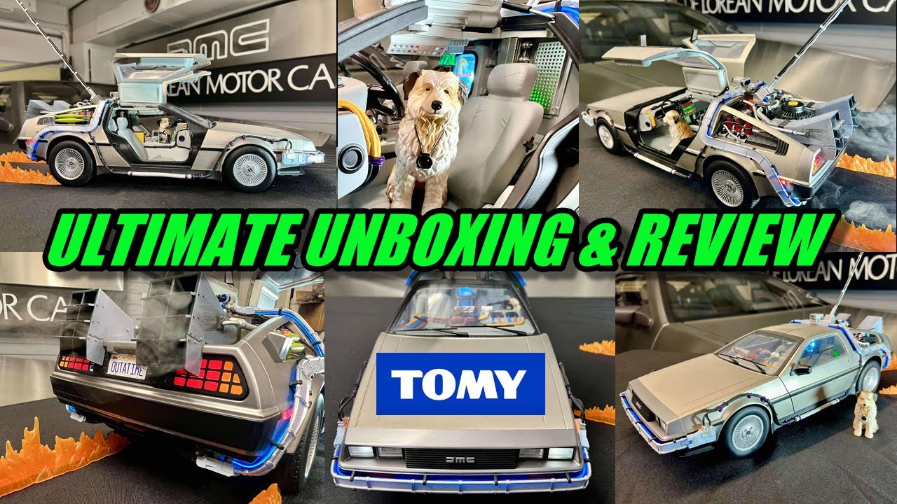 ULTIMATE 1/10 Scale TOMY Diecast Back to the Future DeLorean Time Machine Unboxing & Review