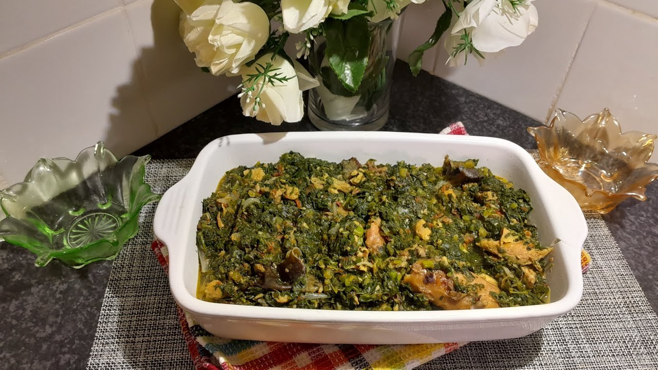 Rape  Vegetables with  smoked fish  recipe