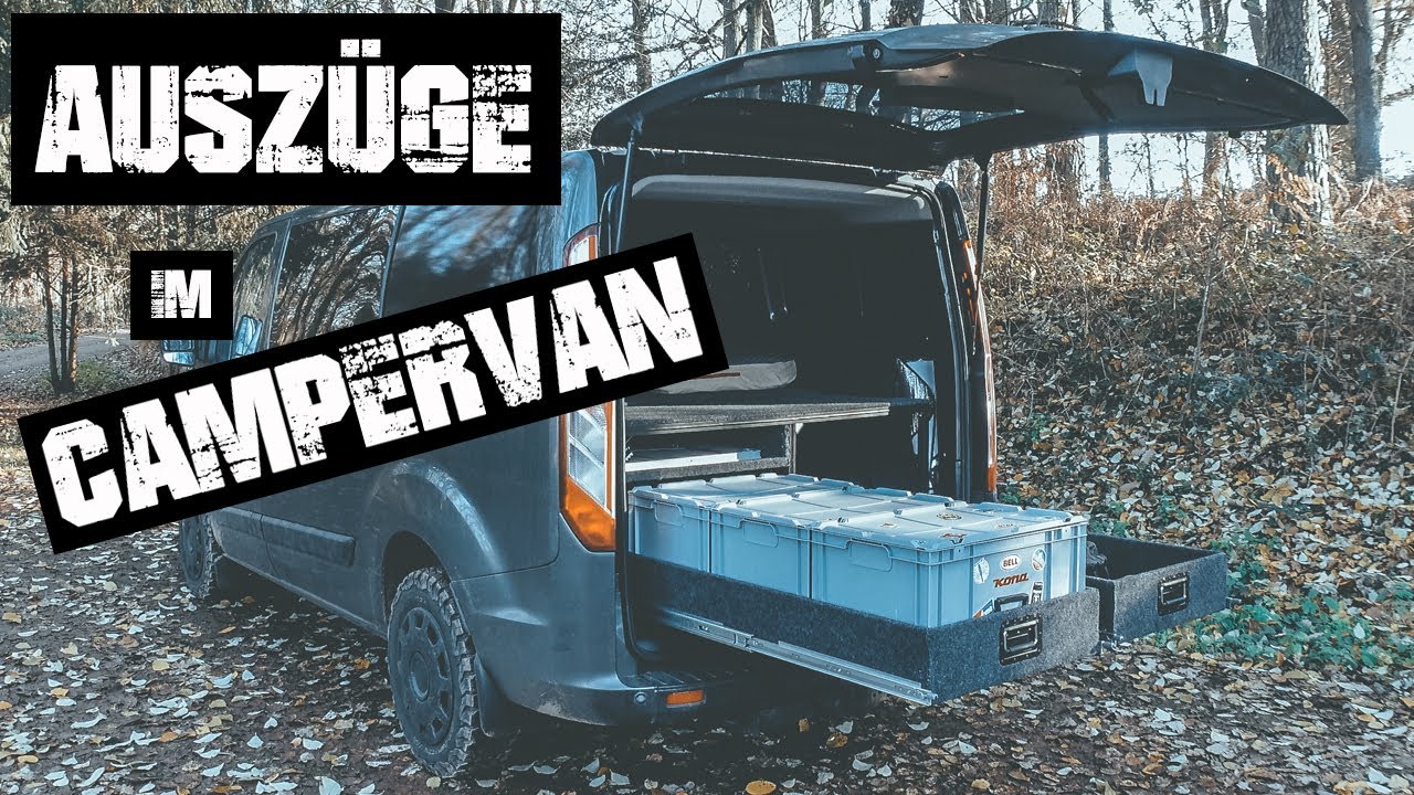 Schwerlastauszüge im Ford Transit Custom Campervan