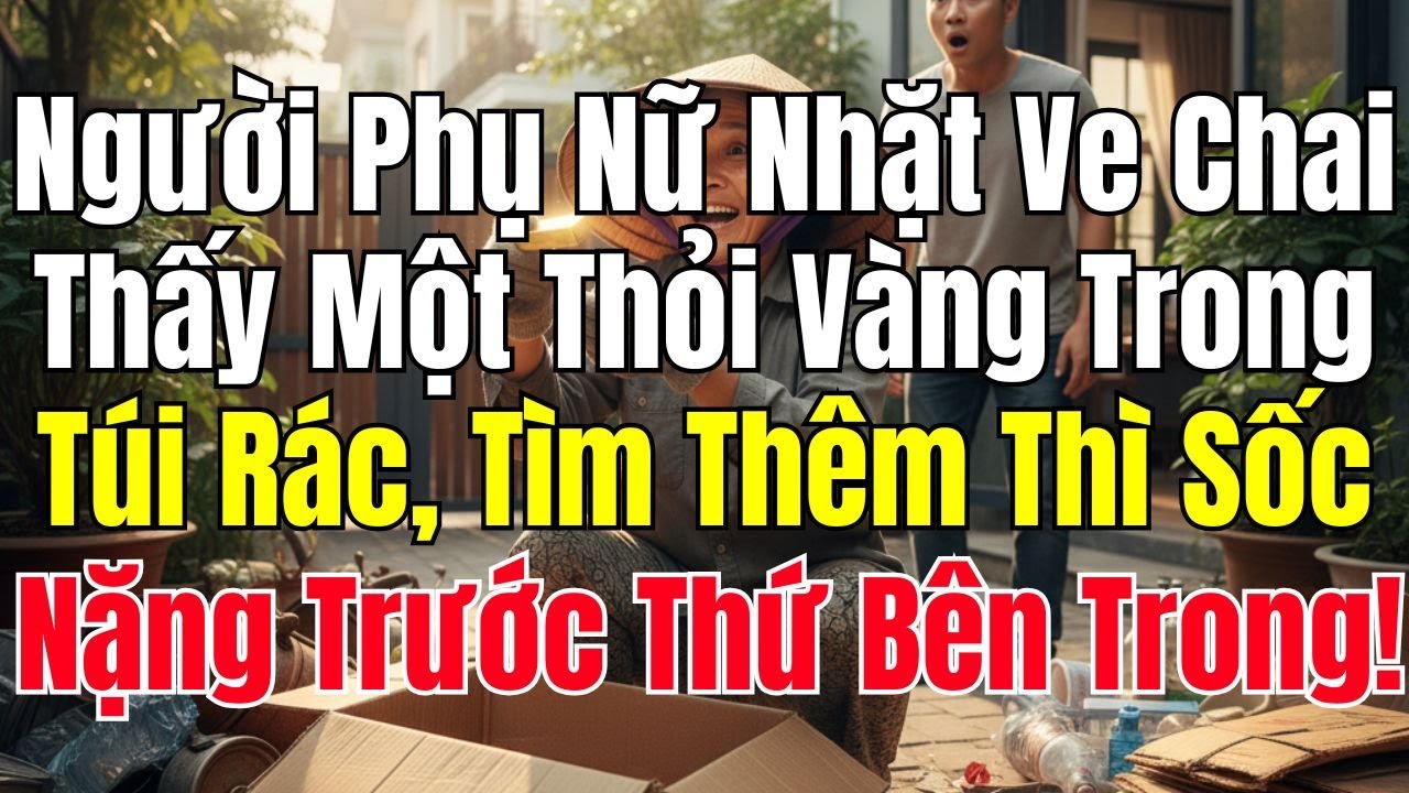 Người Phụ Nữ Nhặt Ve Chai Thấy Một Thỏi Vàng Trong Túi Rác Tìm Thêm Thì Sốc Nặng Trước Thứ Bên Trong