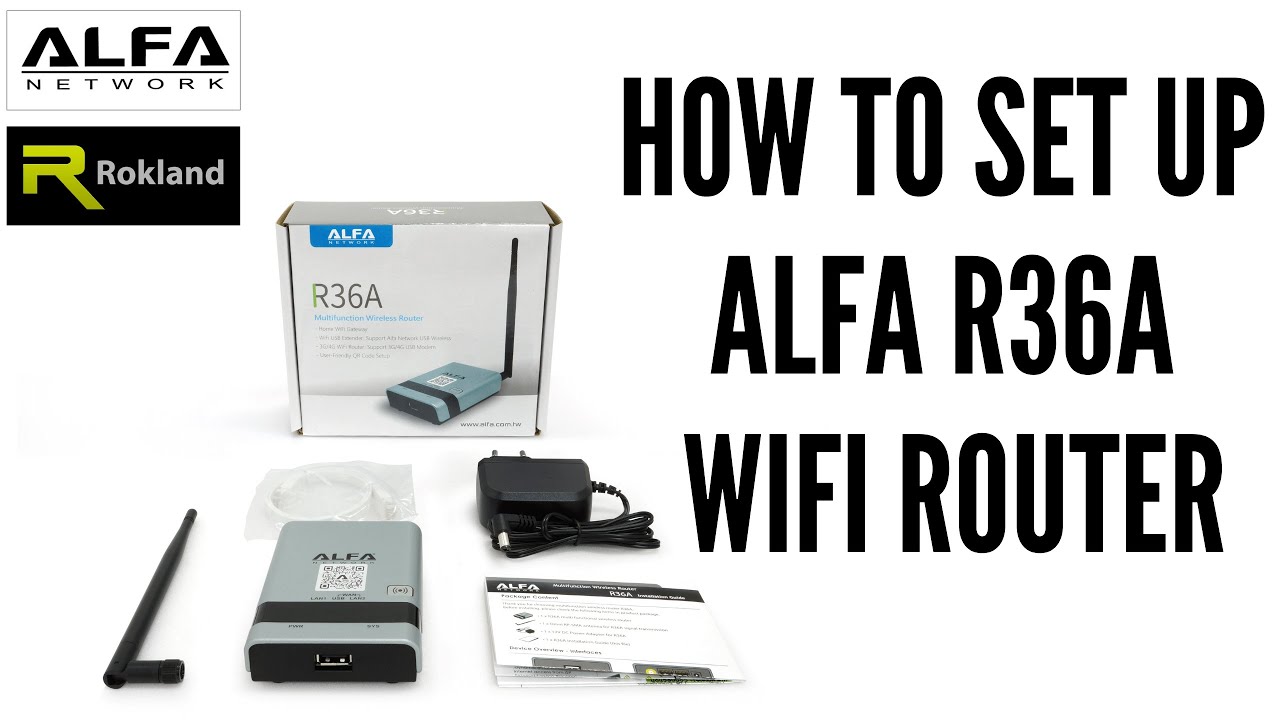 How to set up the ALFA R36A WiFi Router (retail box version) with a compatible ALFA USB WiFi adapter