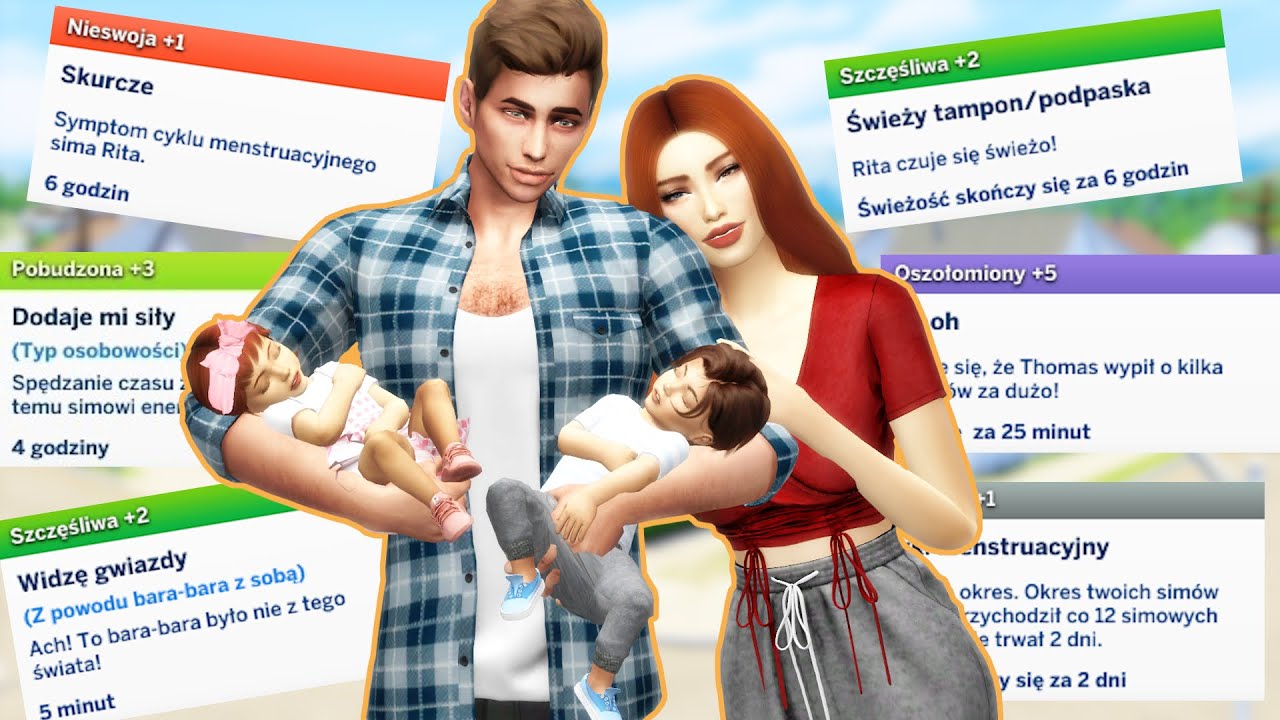 Realistyczny OKRES🤯 CHOROBY😱 Bara-Bara pod wpływem//Więcej REALIZMU do The Sims 4 Mod  Slice of Life