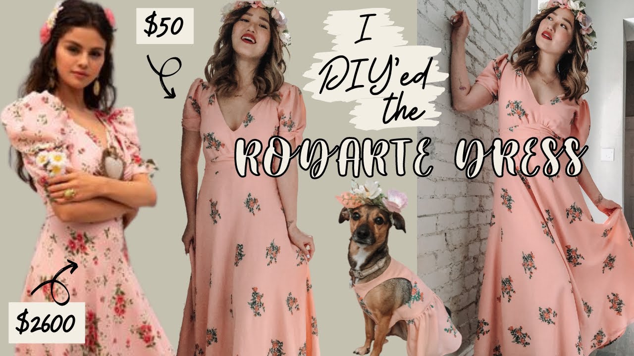 I DIY'ed THE RODARTE DRESS worn by Selena Gomez & Kendall Jenner for $50 &hearts;️ SUSTAINABLE FASHION