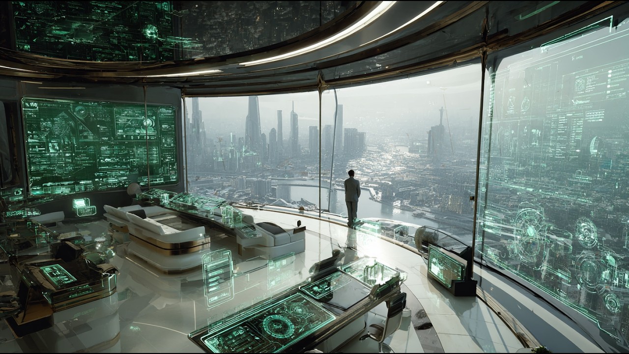 Inside the City of 2100 ✨ 9 Hour Futuristic Ambient Experience (4K HDR)