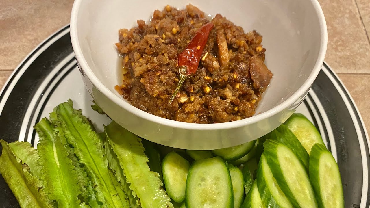 How to make Stir fried fermented fishប្រហុកក្រសាំងលីងងាយងាយ PRAHOK LING(Khmer fish paste dip)