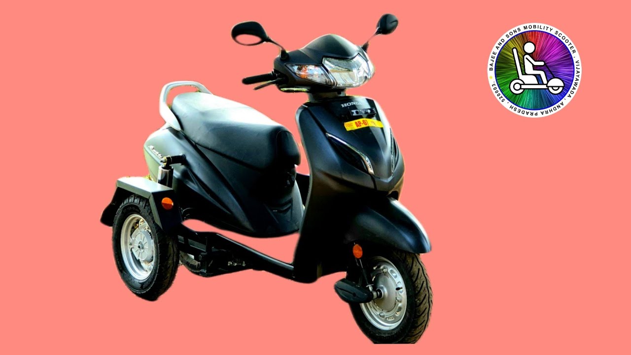 HONDA ACTIVA 3 WHEELER MODIFIED BY BAJEE AND SONS MOBILITY FOR HANDICAPPED PEOPLE PH:98484-58025
