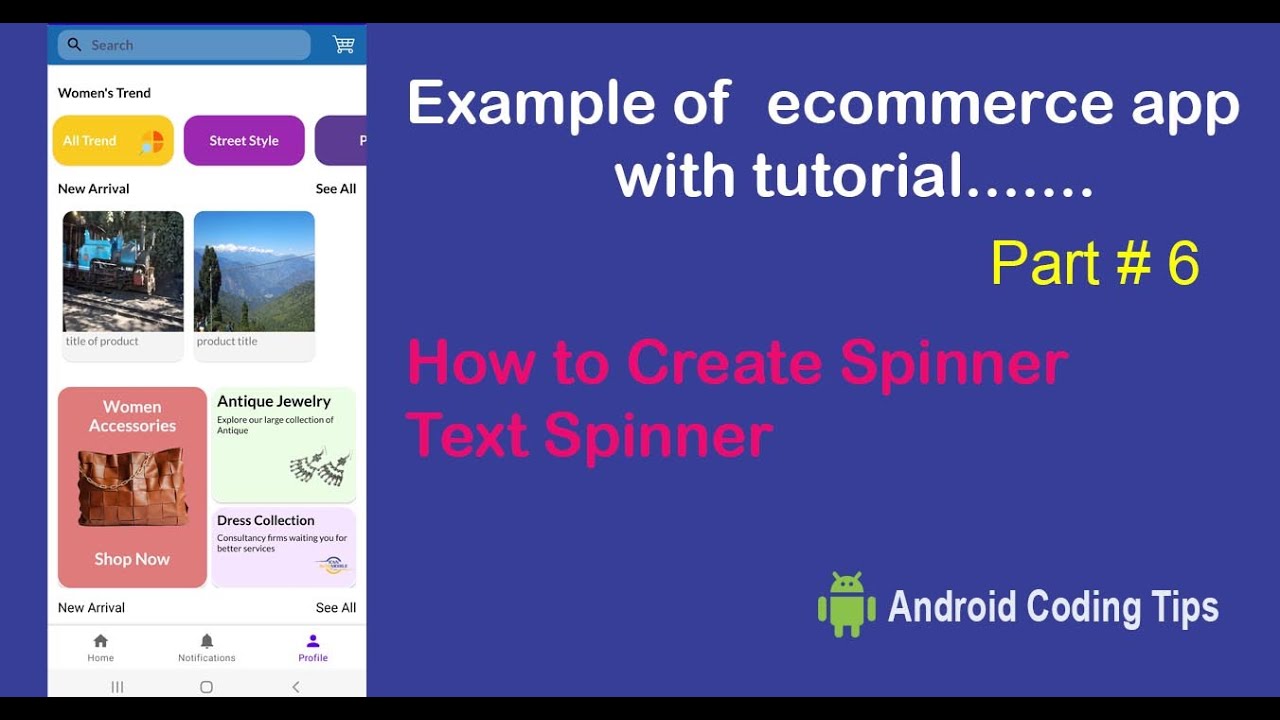 Android Studio Tutorial  | Part 06 | How to Create Spinner  | Text Spinner - Android Studio