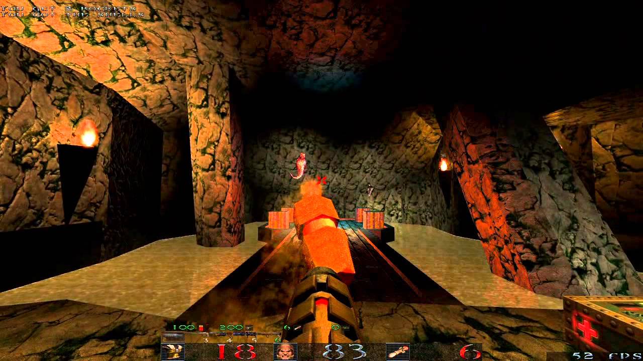 Quake 1 HD in 2013 (DarkPlaces Epsilon Ultra) - E1M4 100% Walkthrough (with all secrets)