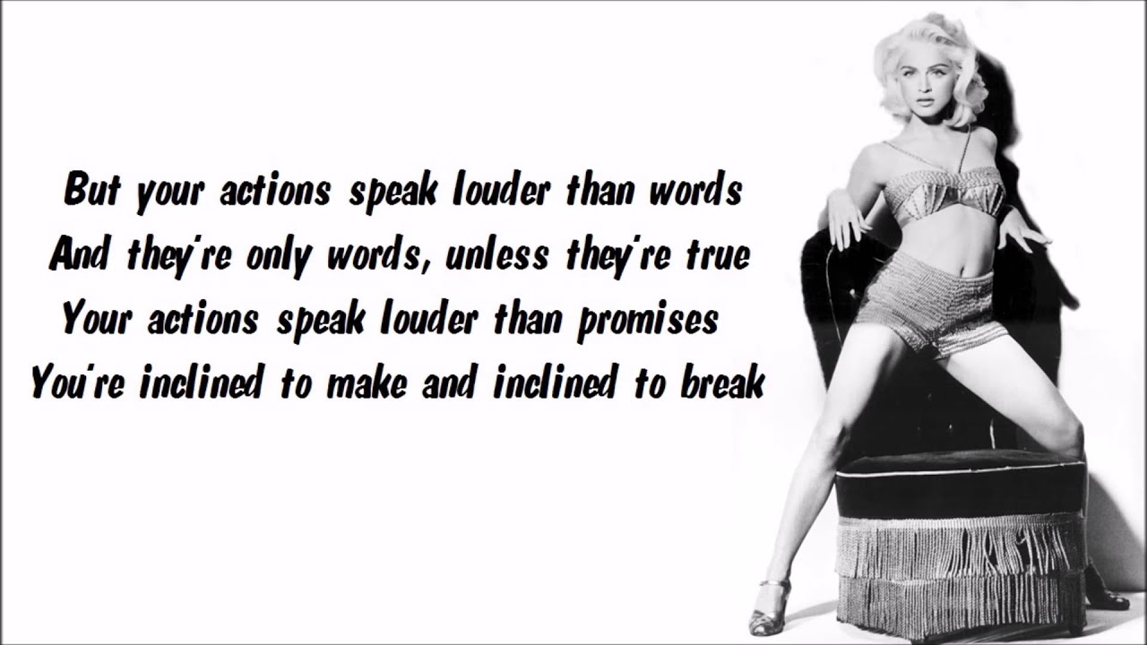 Madonna - Words Karaoke / Instrumental with lyrics on screen