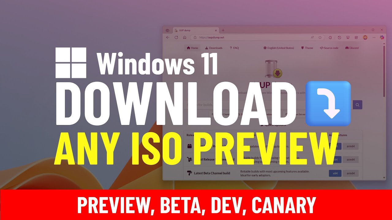 Build 27858 for Windows 11 ISO file download with UUP Dump