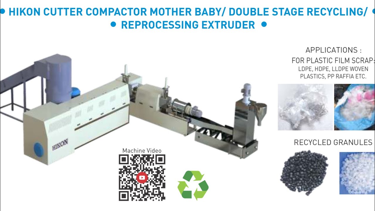Cutter compactor plastic recycling extruder, www.hikonindia.com