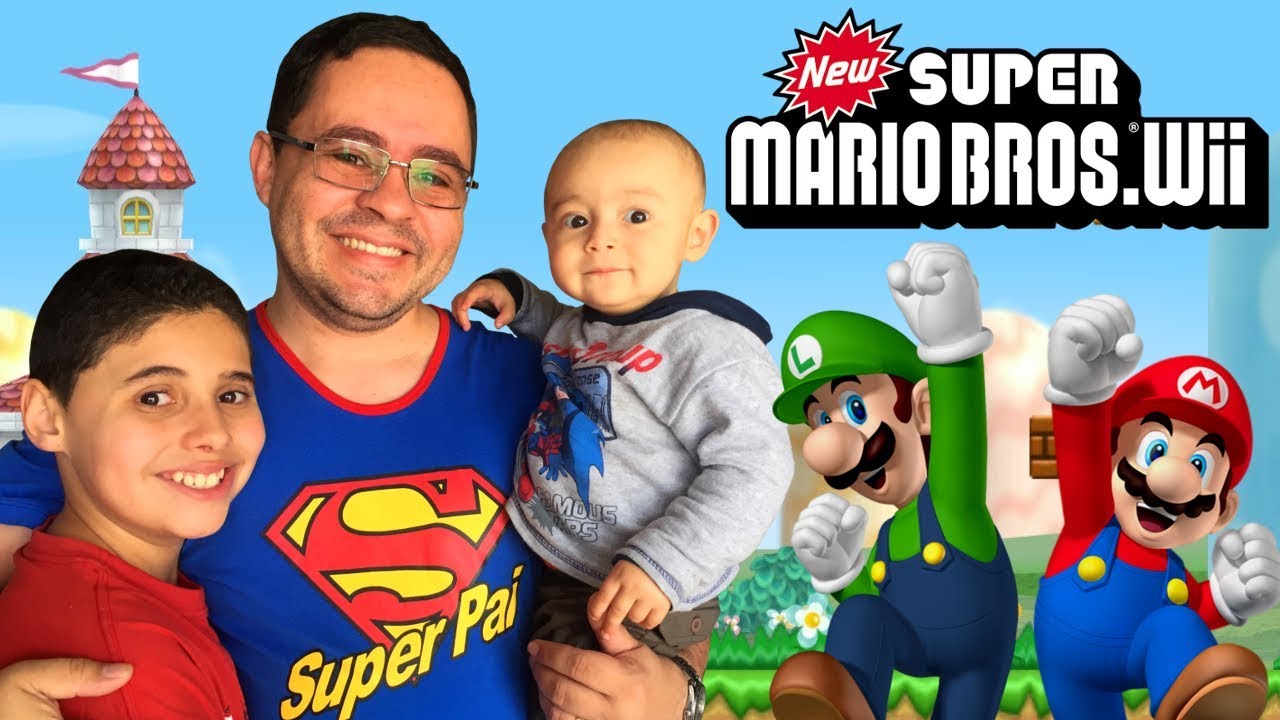 VIDEOGAME EM FAMÍLIA!! New Super Mario Bros Wii Gameplay