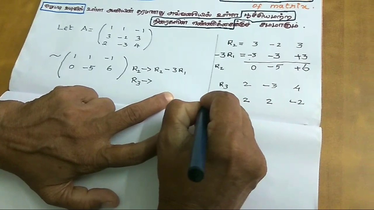 +2Maths - Matrices-Rank - Exercise 1.3 - Sum 1