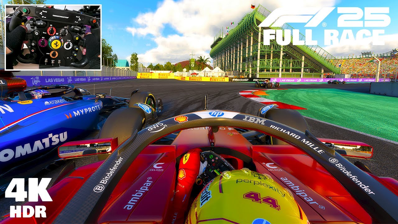 Lewis Hamilton SF-25 - Mexico City Grand Prix 2025 | F1 25 Steering Wheel Gameplay [Full Race]