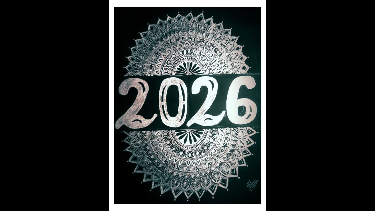 Mandala Art for New Year 2026 | Drawing by Moumita Pal
