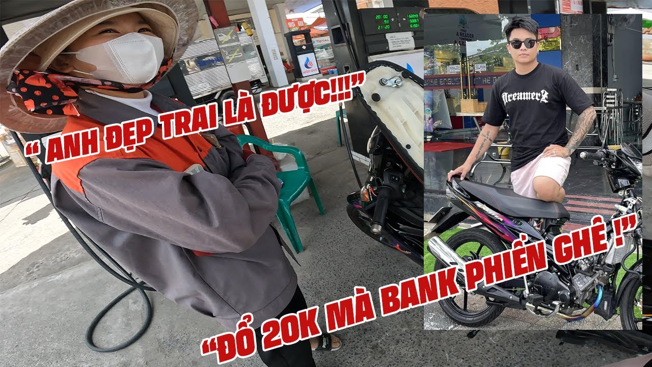 VinhPhan07 Ngại Ngùng Khi Bị Gái Trêu Ở Cây Xăng | Chạy Ex Nhỏ 57+2 Auto Đẹp Trai