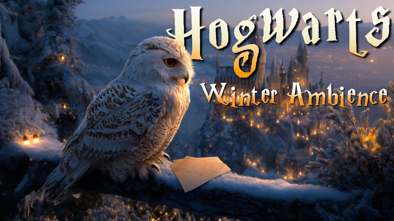 When Winter Watches Over Hogwarts ❄️ Owl Ambience & Enchanted Magical Music