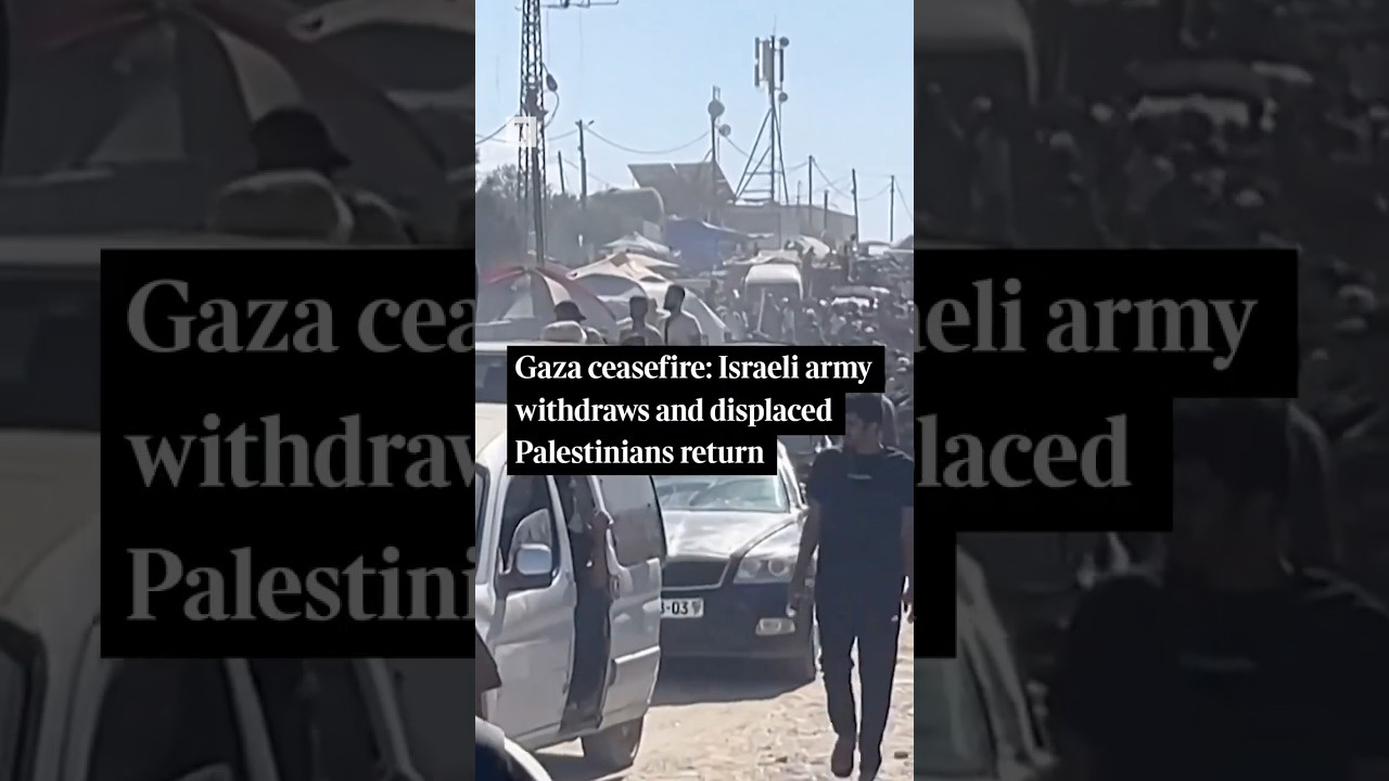 Gaza Ceasefire: Israel Wthdraws and Gazans Return Home #shorts