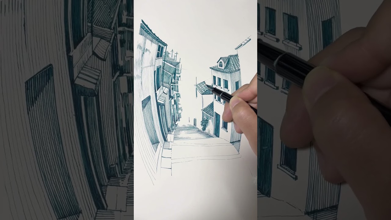 Fountain Pen Drawing &mdash; Where Art Meets Emotion and Thought ✍ #art #painting #drawing