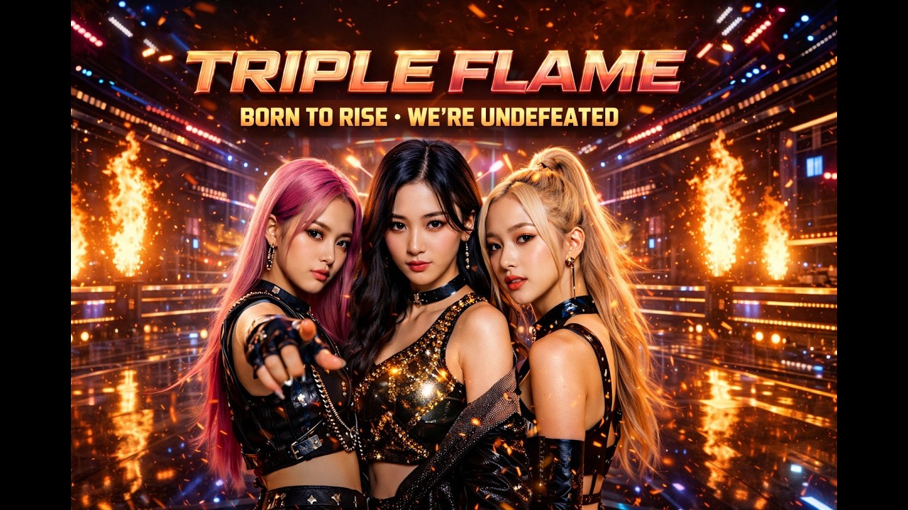 TRIPLE FLAME 🔥 Born To Rise (Official 4K Music Video) | Powerful K-Pop Girl Group Anthem