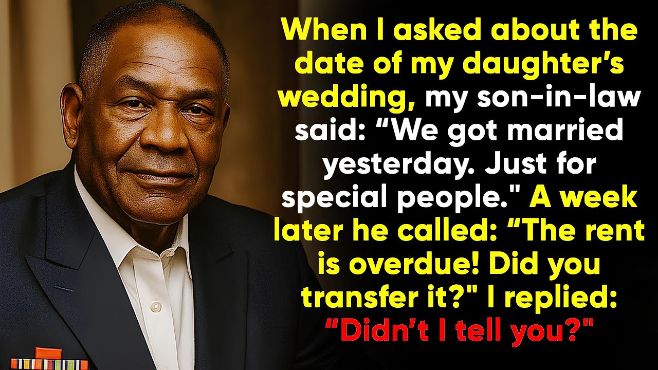 I asked my son-in-law when the wedding was and he said: “We got married yesterday...”